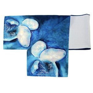 Blue Jellyfish Large 54 x 13 Inch Kitchen Dining Room Table Runner Betsy Drake